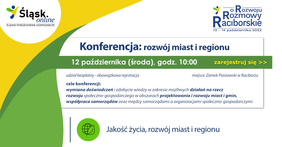 Raciborskie Rozmowy o Rozwoju - zaproszenie na konferencję — 1