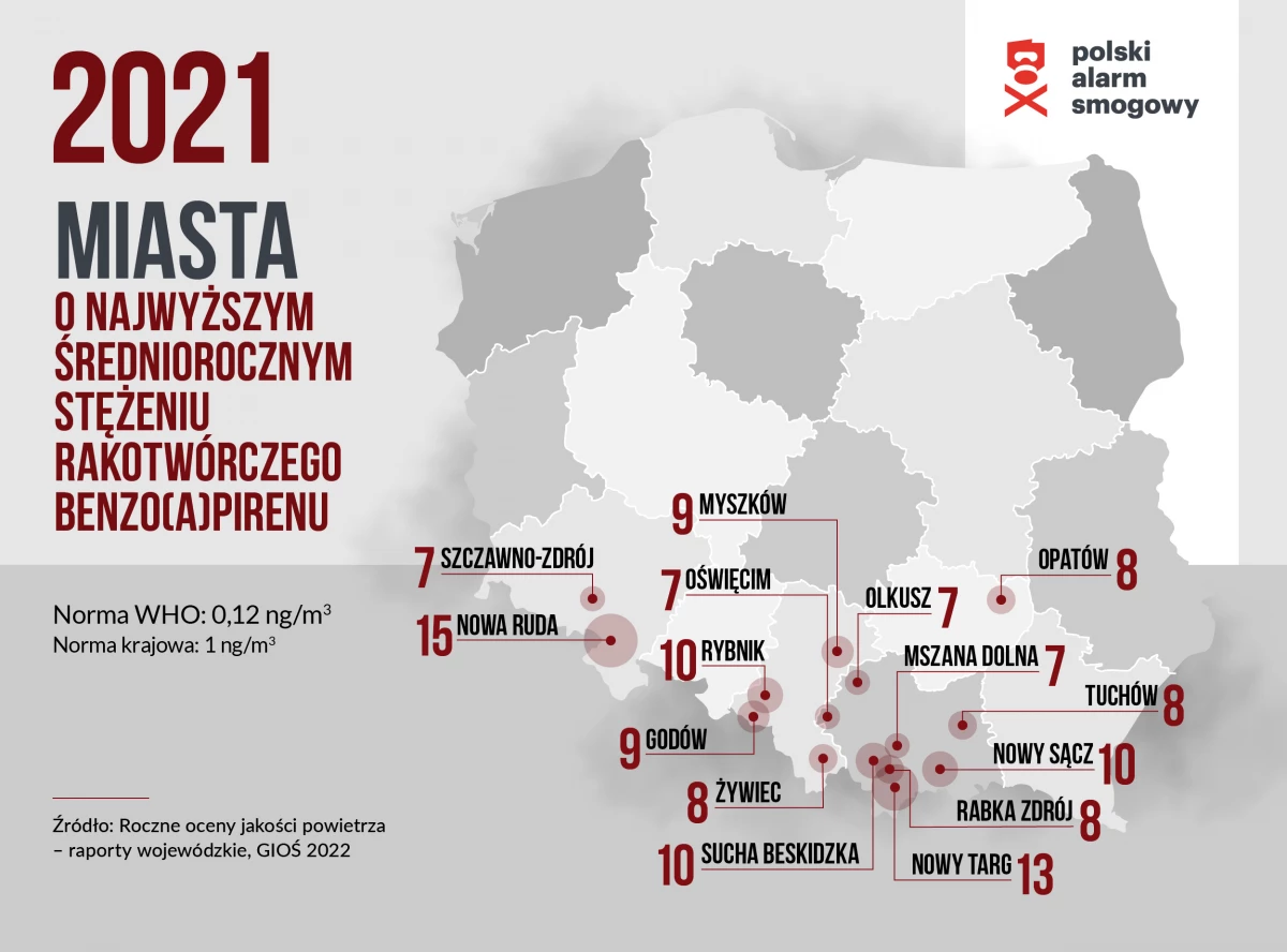 Wodzisław Śląski w czołówce najbardziej smogowych miejscowości w Polsce — 5