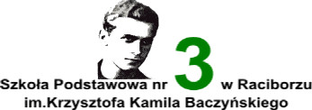 logo Szkoła Podstawowa nr 3 im. Krzysztofa Kamila Baczyńskiego w Raciborzu