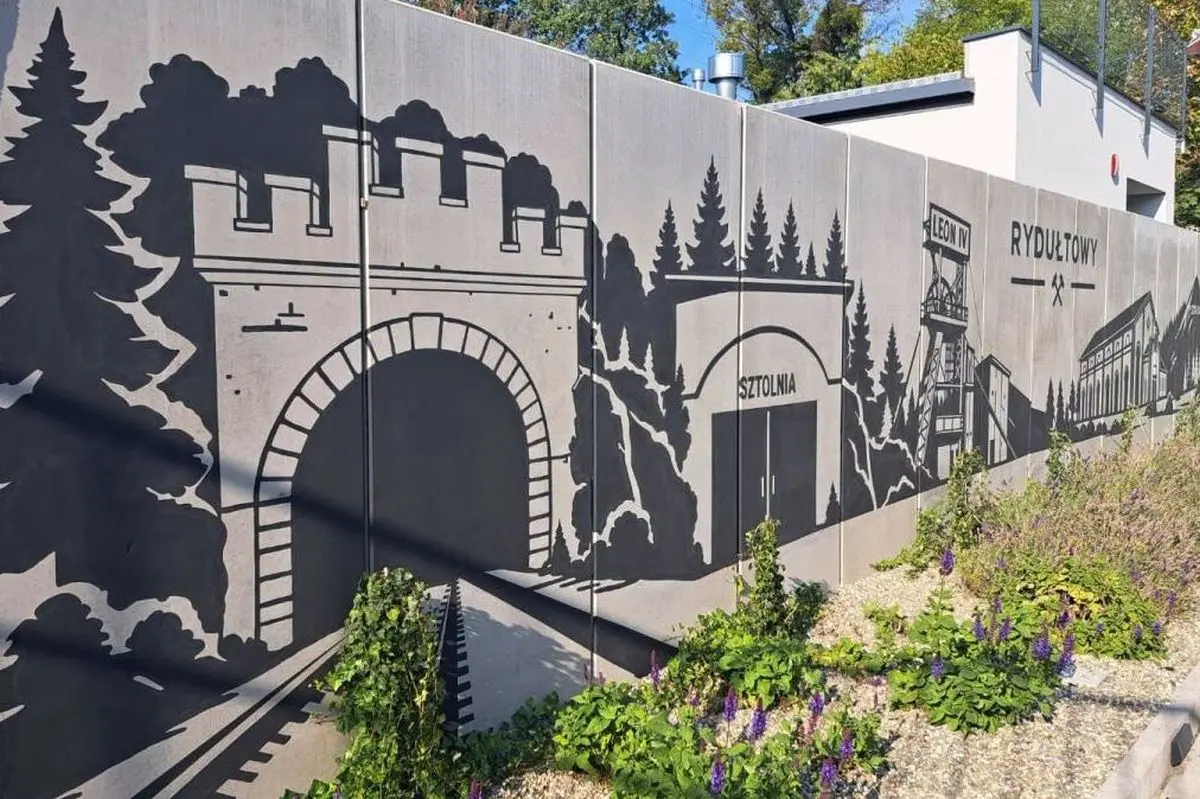 Nowy mural w Rydułtowach nawiązuje do górniczej historii miasta